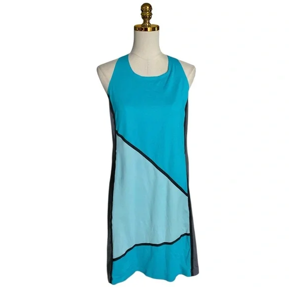 Title Nine Diamalete Colorblock Sleeveless Golf Tennis Athletic Stretch Dress M - Picture 2 of 7